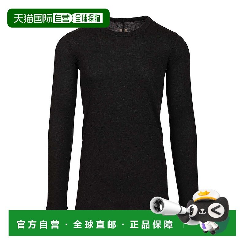香港直邮RICK OWENS 男士T恤 RU02E1252JR09 AW2025 黑色 Long-Sl