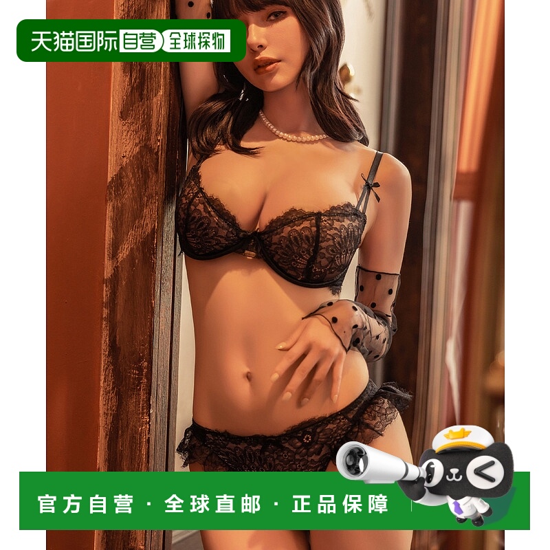 1h可退 日本直邮tu-hacci 女装 魅力透肤非垫片文胸+蕾丝后背内裤