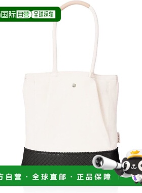 【日本直邮】Legato Largo A4帆布托特包 Lusso 手提包象牙黑色