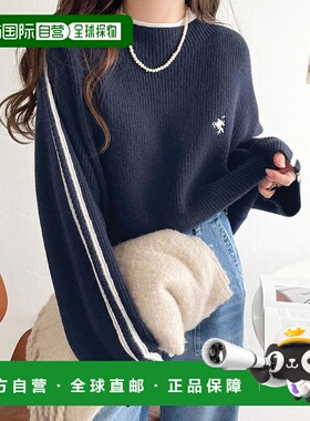 日本直邮Classical Elf 胸刺繍袖线针织连衣裙 C04519EW011118 连