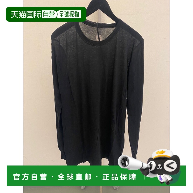 1h可退 香港直邮RICK OWENS 男士T恤 RU02D6252UC09 AW2024 黑色