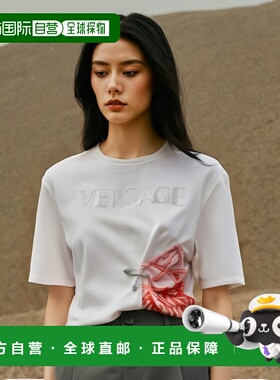 香港直邮VERSACE 女士衬衫 10113201A116052W070短袖