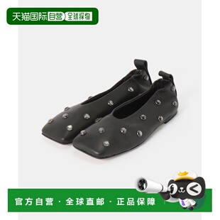 饰 1h可退 镂空金属装 女士羊革方头平底鞋 2509325 日本直邮NOBLE