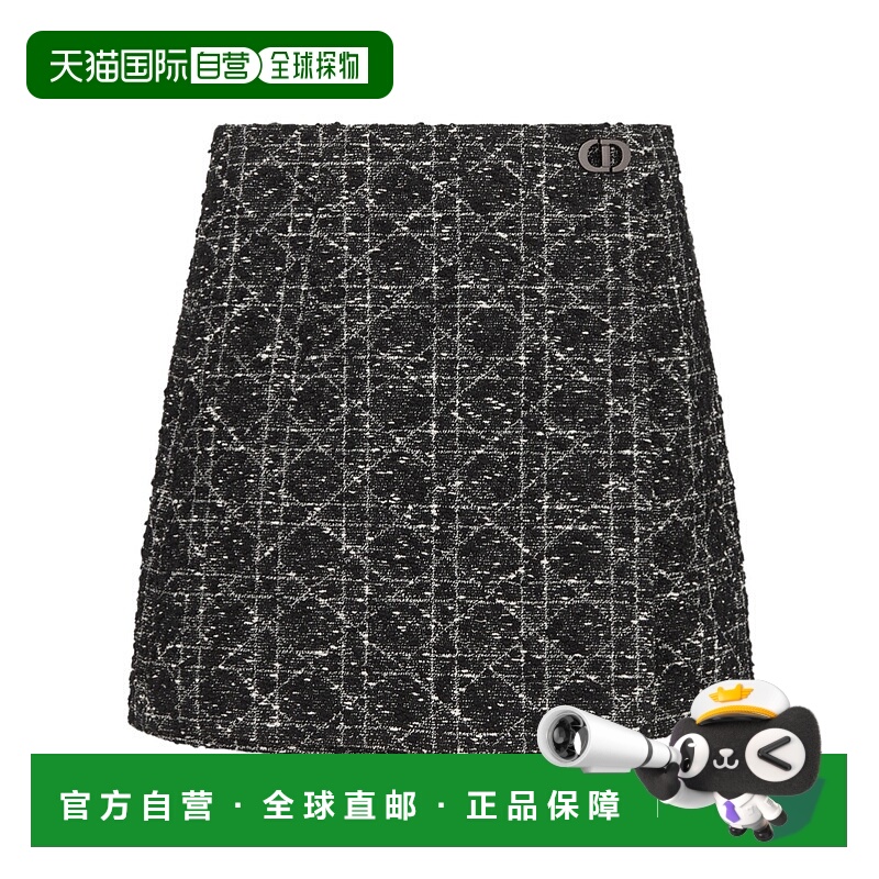1h可退 香港直邮DIOR 女士半身裙 551P45C7795X9101 AW2025 黑色