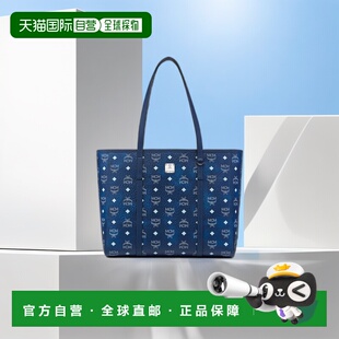 香港直邮MCM女士斜挎包MWPFAMT071F AW2025蓝色Toni托特包手提包