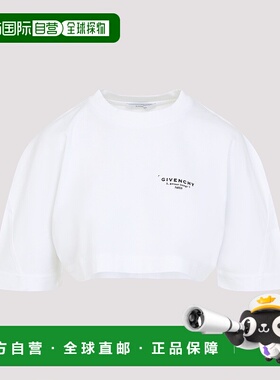 香港直邮GIVENCHY 女士T恤 BW70FKP75N100 AW2025 白色 Cotton T-