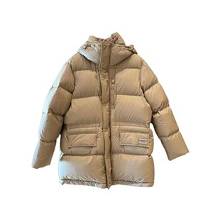 80910901CAMEL 外套 AW2024 棕色 兜帽羽绒服 BURBERRY 长袖 男士