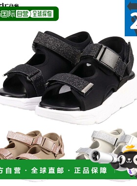 日本直邮MODELLO 女士闪光带运动凉鞋尺码 2E时尚轻便舒适银色和M