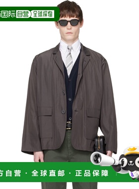 1h可退 香港直邮Thom Browne 汤姆 布朗 男士 灰色 Packable Flap