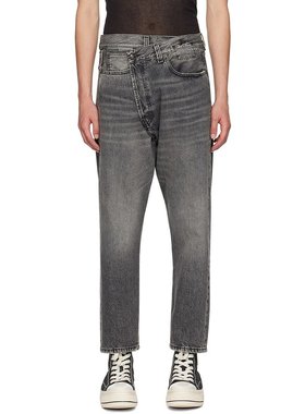 潮奢 R13 男士 独家发售灰色 Crossover 牛仔裤 R13M2048549P