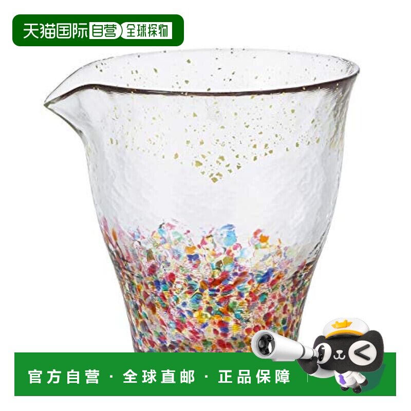 【日本直邮】Aderia阿德利亚 津轻玻璃杯 单口 烟花金彩 280ml 日