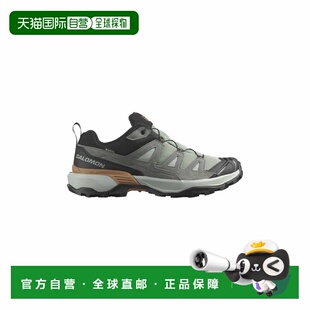 自营欧洲直邮Salomon X Ultra男士锻铁灰/鼠尾草绿皮革缓震低帮徒