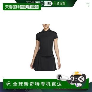 黑色耐克 日本直邮Nike 纯色套头短袖 休闲Polo衫 女款