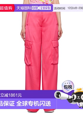 1h可退 香港直邮潮奢 versace 范思哲 女士 粉色工装裤 10098441A