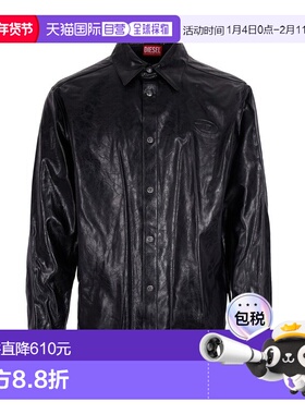 1h可退 香港直邮Diesel 迪赛 男士 S-Simply-Qmbu 纹理衬衫 A2002