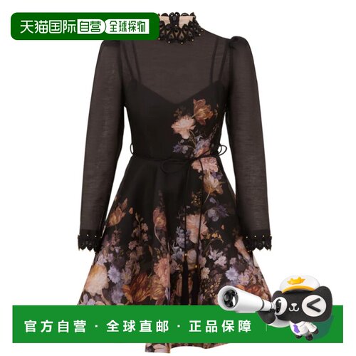 香港直邮ZIMMERMANN 女士连衣裙 0725DF261BLACKFLORAL AW2026