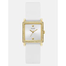 【美国奥莱】直发 guess金色和白色方形模拟手表 银色/海军蓝