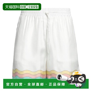 1h可退 香港直邮Casablanca 男士 短裤 white白色 舒适时尚男装