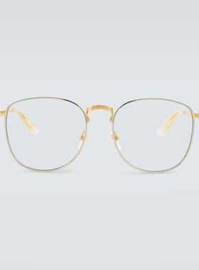 潮奢 Gucci 古驰 男士 方形金属眼镜 000919