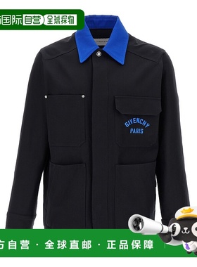 香港直邮GIVENCHY 男士外套 BM616H164P401 AW2025 黑色 Logo emb