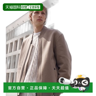 RY4839C44B 韓國(guó)直郵 Logadis 羊毛體育場(chǎng)毛衣黃棕色