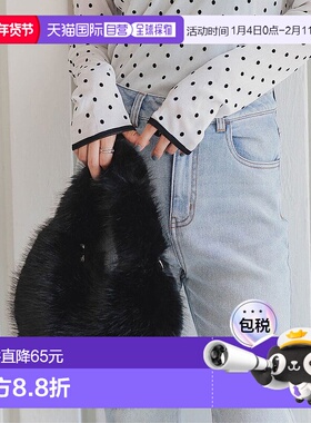 日本直邮KOBE LETTUCE 链条肩带皮草包 [B1596]