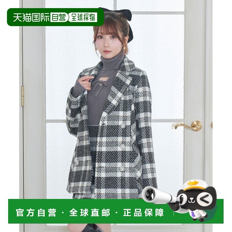 1h可退 日本直邮Rose Muse 女装 宽松版型 格纹西装外套 亮片纽扣,女装/女士精品,短外套,淘宝优惠券,粉丝福利购,淘宝优惠卷