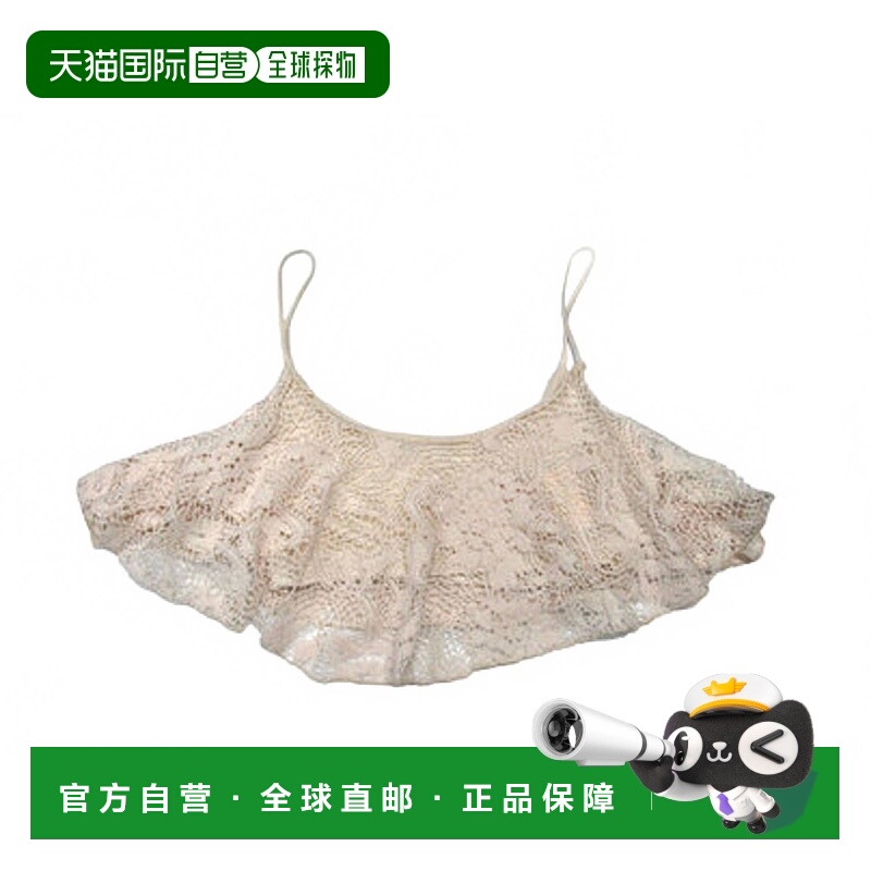 自营ocean driveWomen's Crochet Top In Beige - beige 美国奥莱