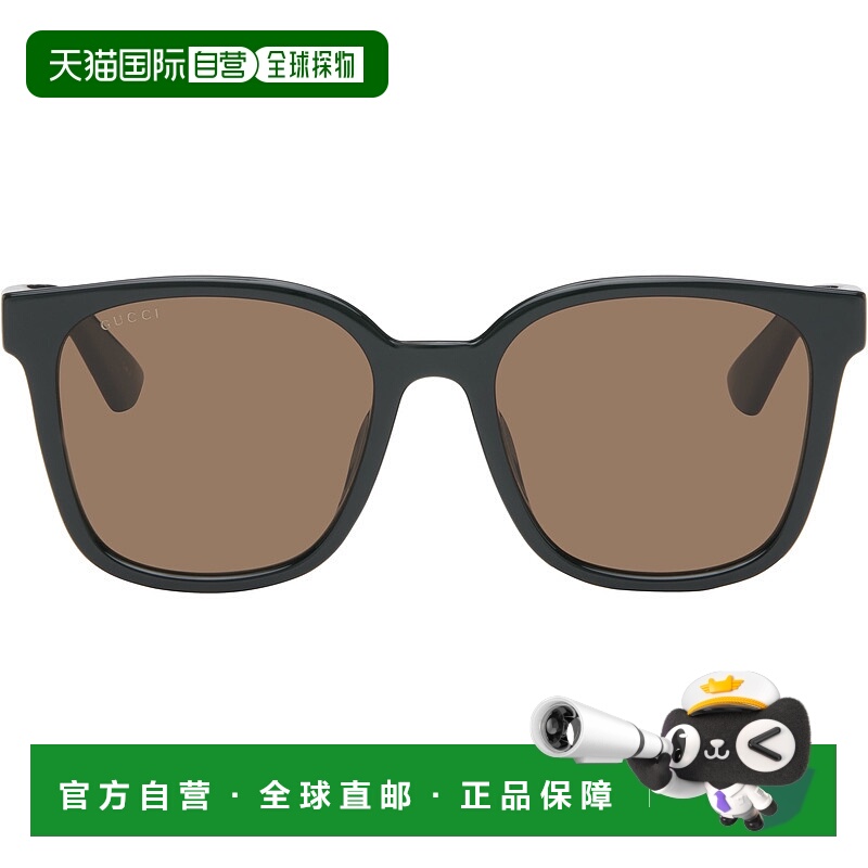 香港直邮潮奢 Gucci 古驰 女士 灰色 Square 太阳镜 GG1346SK005