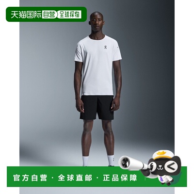 欧洲直邮自营On昂跑 Performance系列男士白色/银色再生聚酯纤维T