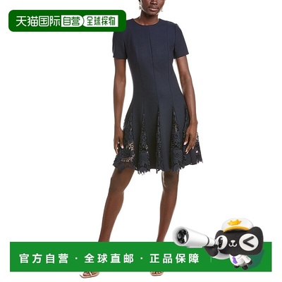 自营Oscar de la Renta Silk-Lined Wool-Blend A-Line Dress - b