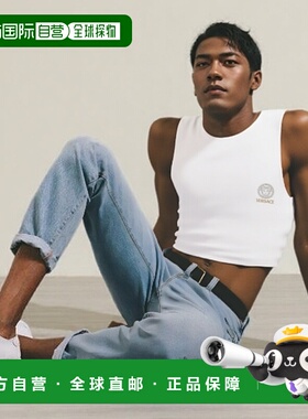 香港直邮VERSACE 男士T恤 AU101971A10011A1001 SS2025 白色上衣