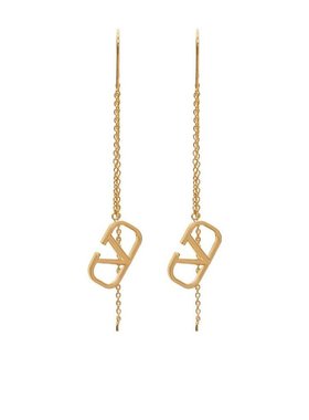 VALENTINO 女士耳饰 SW0J0D05METCS4 CO 黄色 V标志吊式耳饰