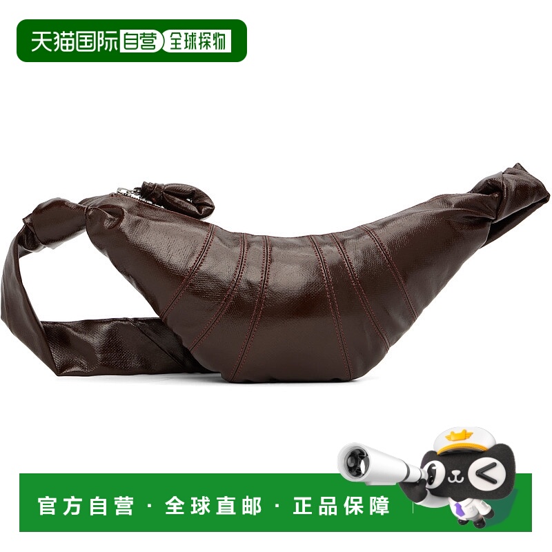 1h可退 香港直邮Lemaire 男士 棕色小号 Croissant 单肩包 BG0003
