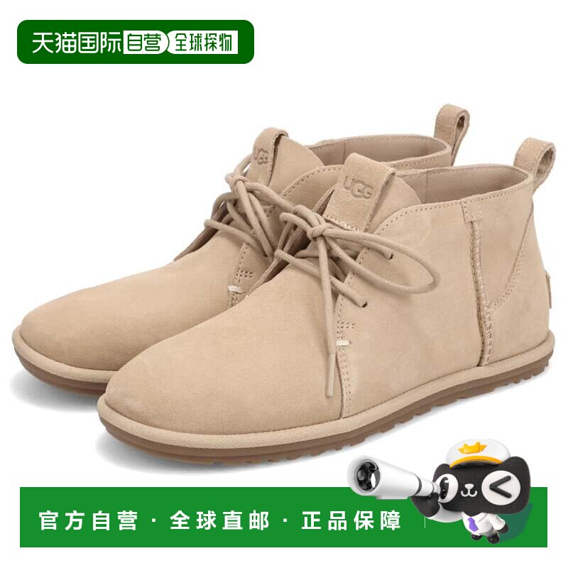 日本直邮UGG 经典解构系带短靴 女士真皮 毛绒 米色 1179833 SAND