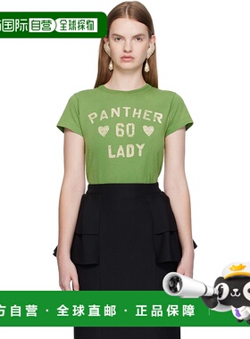 香港直邮潮奢 valentino 华伦天奴 女士 绿色 Printed Cotton T