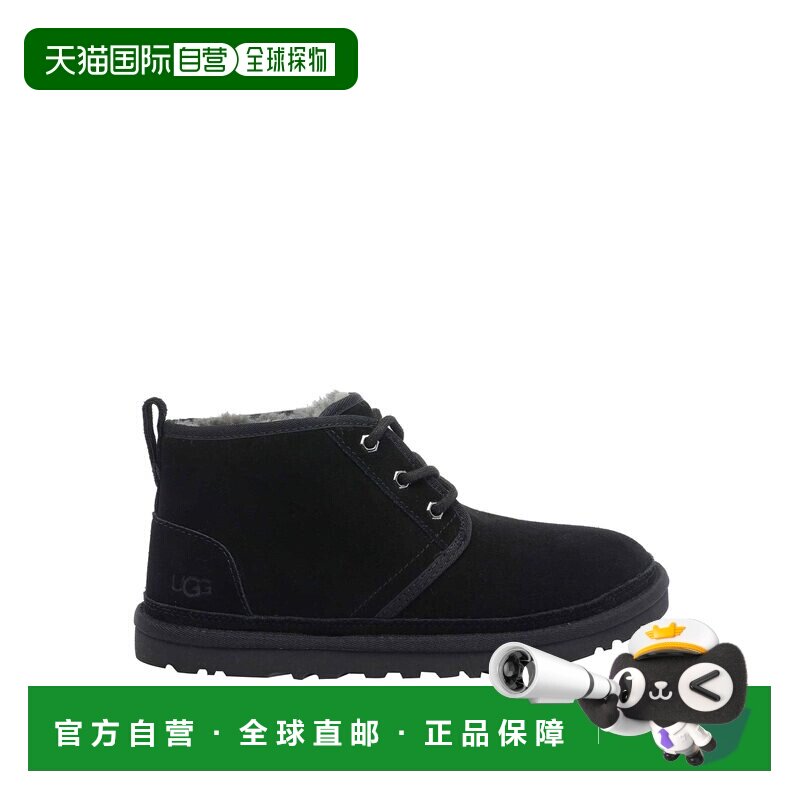 香港直邮UGG 男士靴子 3236BLACK AW2025 黑色 徽标短靴男鞋