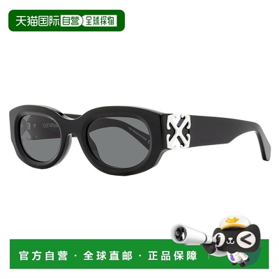 自营Off-White Unisex Oval Palmer Sunglasses OERI14E 1007 Bla