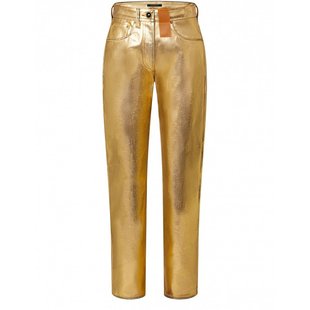 金色直筒牛仔裤 路易威登