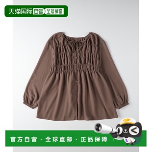 1h可退 日本直邮Right-on 女装 胸前褶皱设计 显柔美气质 长袖衬