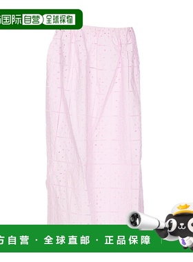 香港直邮GANNI 女士半身裙 F7807545 AW2023 粉红色 BRODERIE ANG