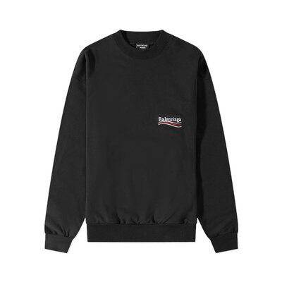 Balenciaga POLITICAL CAMPAIGN中等剪裁圆领卫衣 697869TKVI9