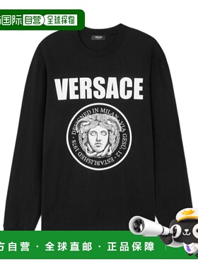 香港直邮VERSACE 男士卫衣 10139471A150841B000 AW2025黑色长袖