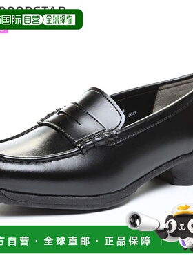 日本直邮Moonstar 学校鞋女士 BVL730 黑色 3E 女孩合成皮革鞋鞋