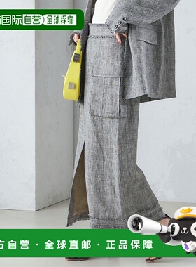 日本直邮SHIPS 可手洗格纹/纯色侧边口袋紧身短裙 [SH8611EW01934