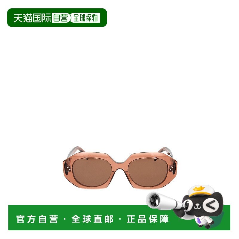 香港直邮CELINE 女士眼镜 CL40319I48E AW2025 棕色 全框太阳镜