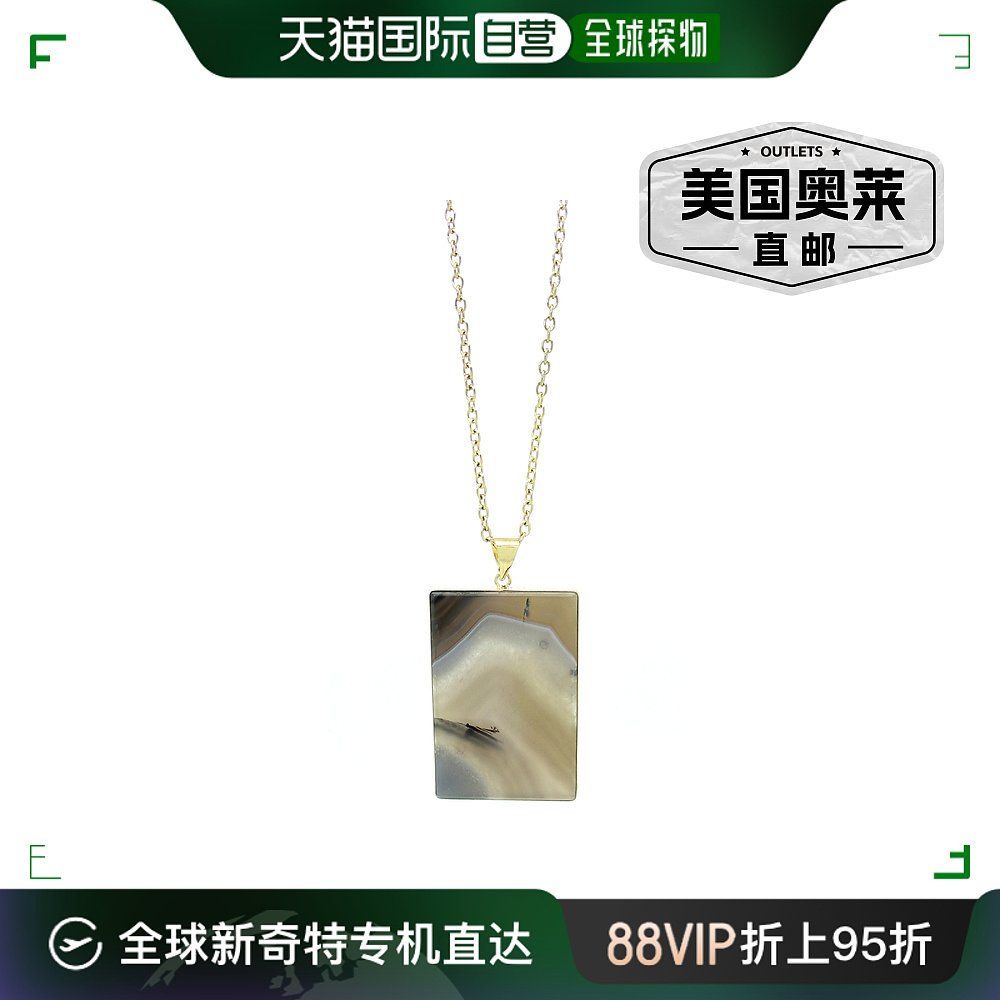 eye candyEvelyn Agate Stone Necklace dark agate饰品【美国奥