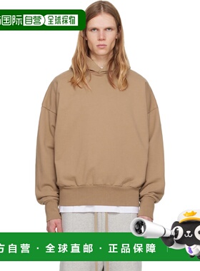 1h可退 香港直邮essentials fear of god 男士 驼色连帽衫 FG25FW