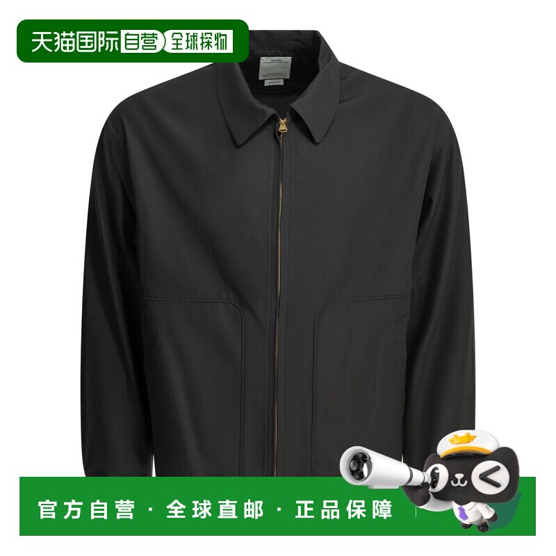 香港直邮Visvim 维斯维木 男士 SOMER 飘逸黑色真丝羊毛衬衫式夹
