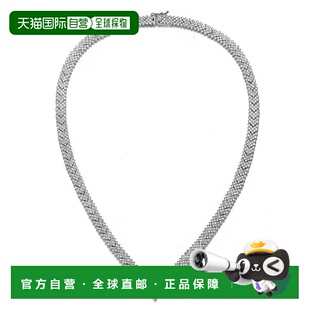 自营 GENEVIVE 纯银方晶锆石簇状箭头式项链 - 银白色 美国奥莱直